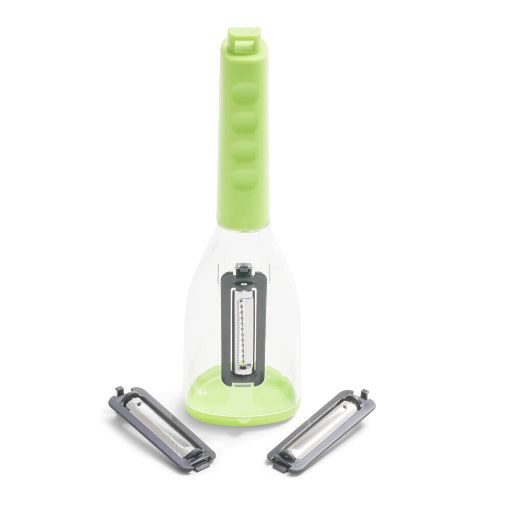 éplucheur à légume avec réservoir 3 types de lame