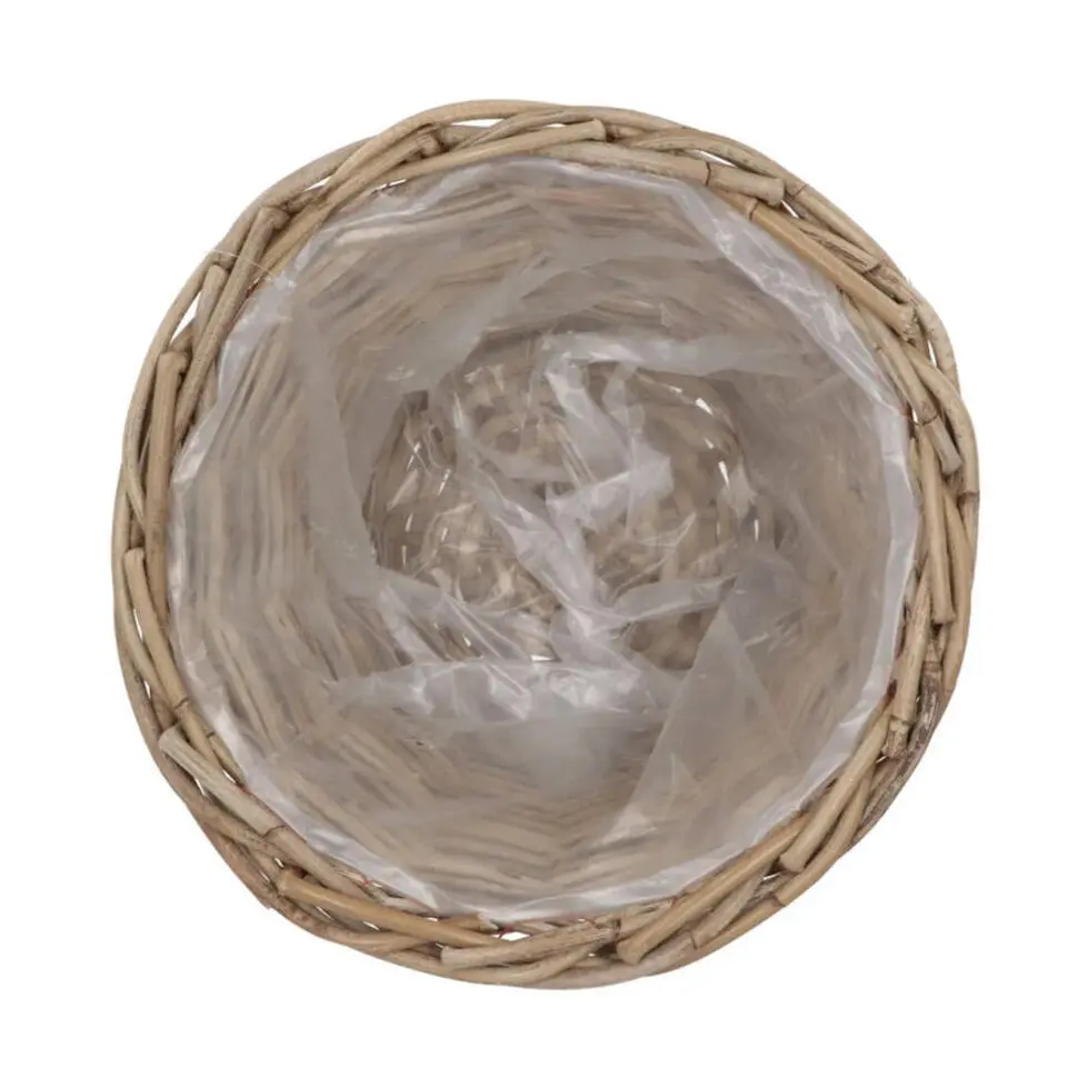 DK Design Plantenmand - Ivy - binnenzak - rotan - B25 x H22 cm