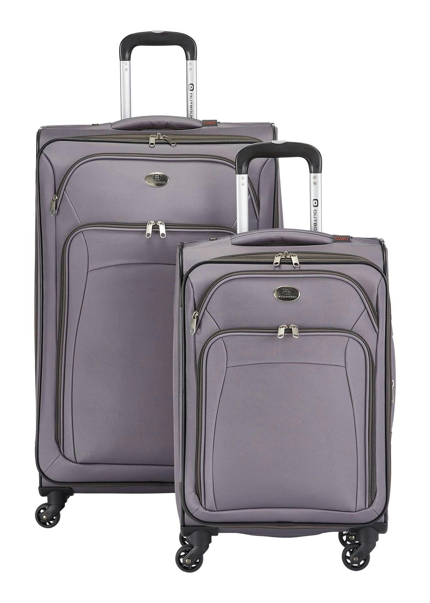 Outbound Soft Side Spinner Wheels Luggage Set, Charcoal, 2-pc