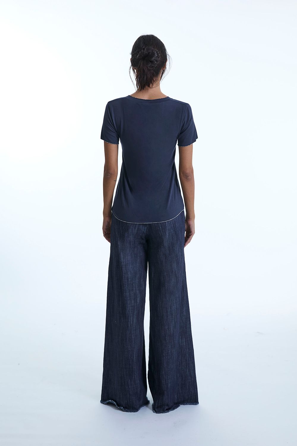 James Lakeland V-neck Denim T-shirt