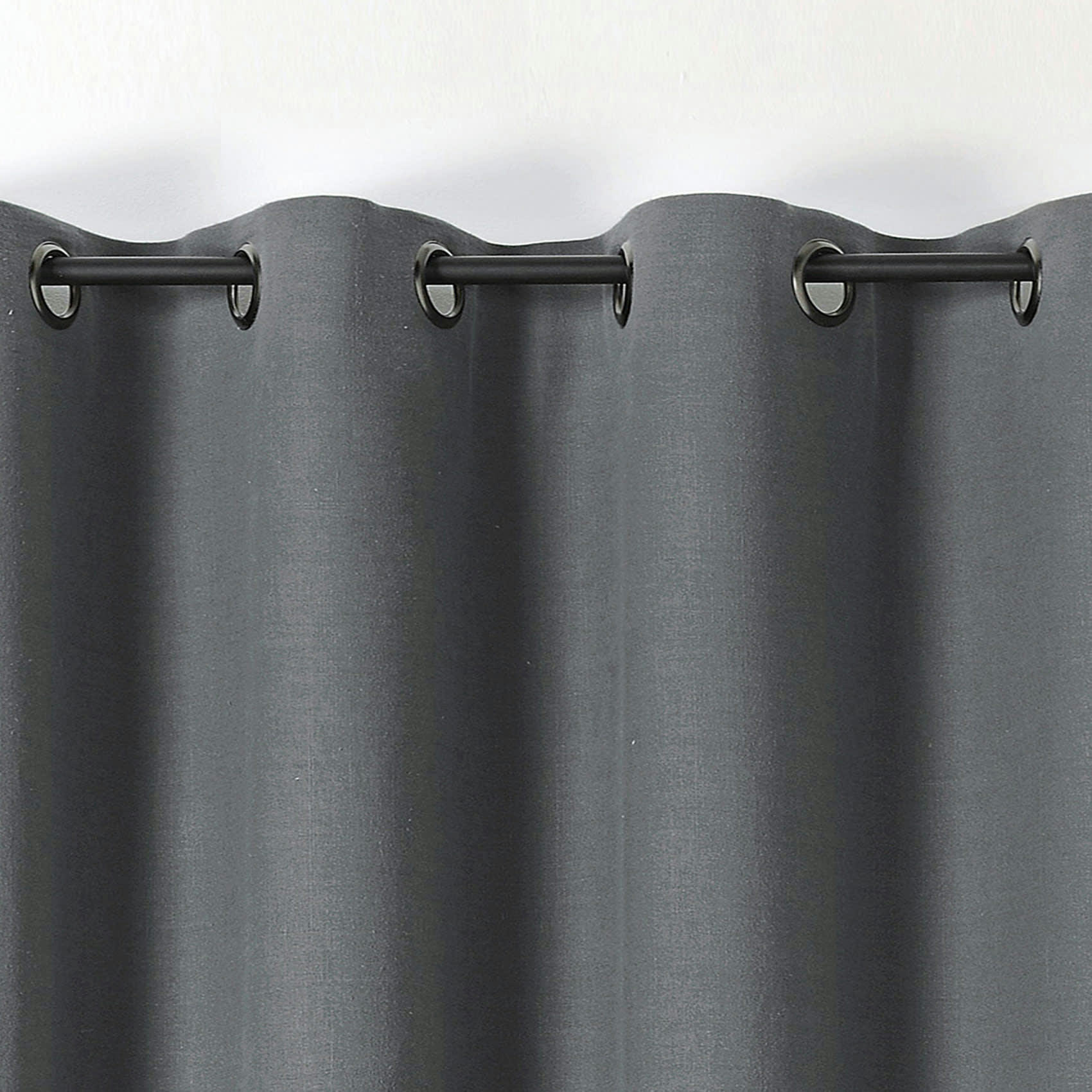 - Rideau en 100% lin libeccio gris clair 135x255 cm