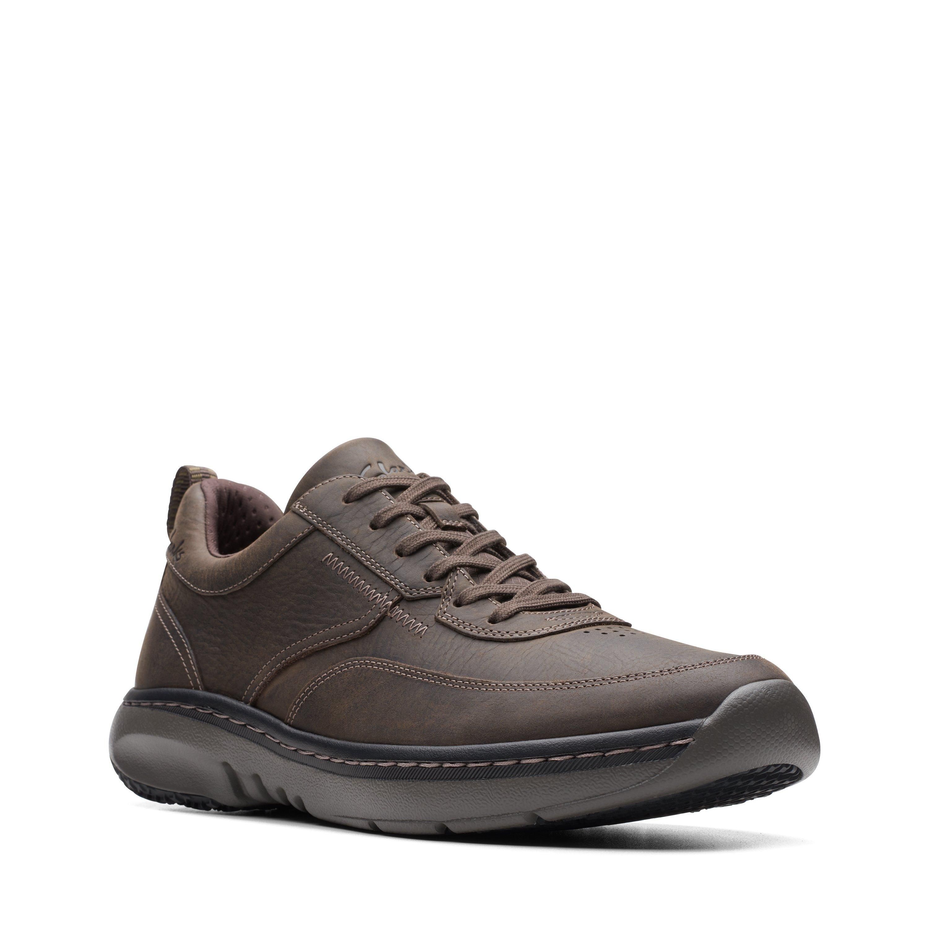 Clarks Clarks Pro Lace Dark Brown Tumbled Trainers,Lace Up
