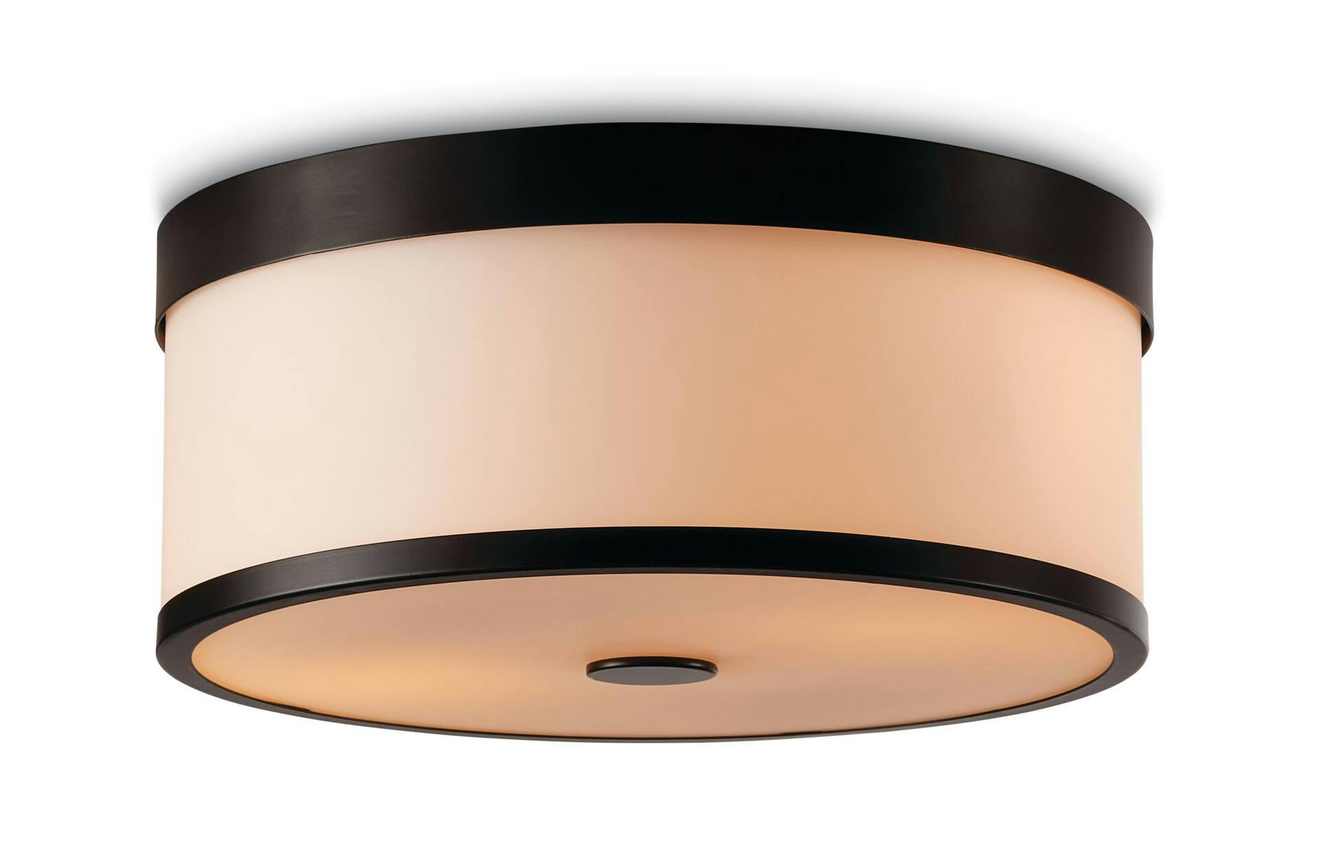 CANVAS Woodfield 2-Light Flush Mount Ceiling Light, Matte Black