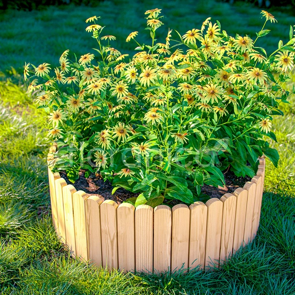 Beeteinfassung, Rollborder Flexibler Holzzaun 200 x 40 cm Unbehandelt