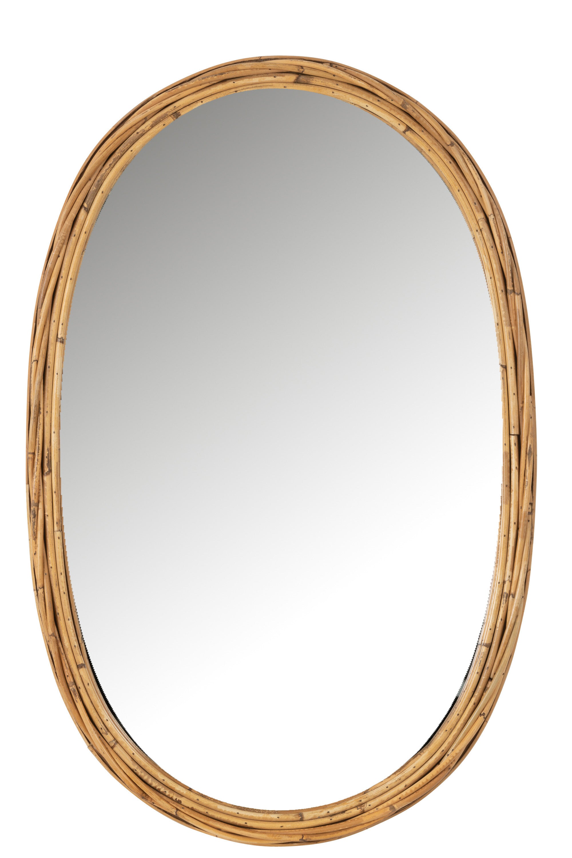 J-Line spiegel Ovalo - jute glas - naturel - 61.5 x 95 cm