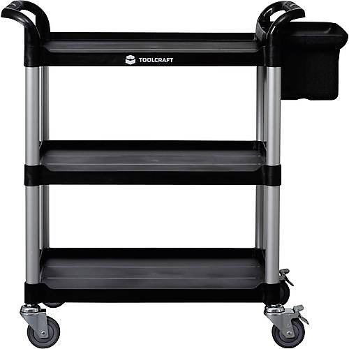 Chariot à outils MZW-203 TOOLCRAFT 3 étages aluminium et plastique, charge 150 kg, hauteur 900 mm