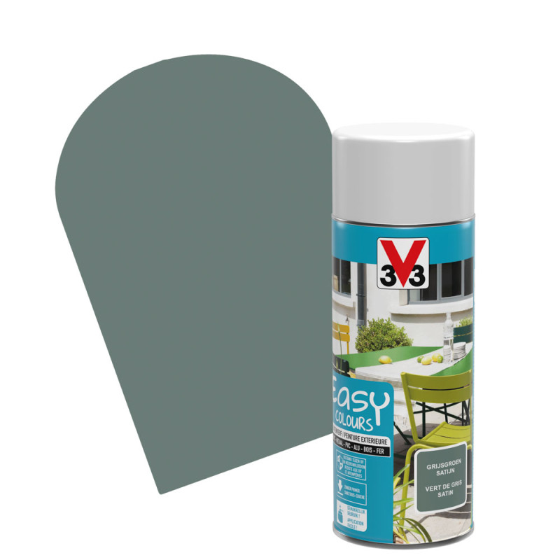 Laque Easy Colours vert de gris satiné 0,4 L V33