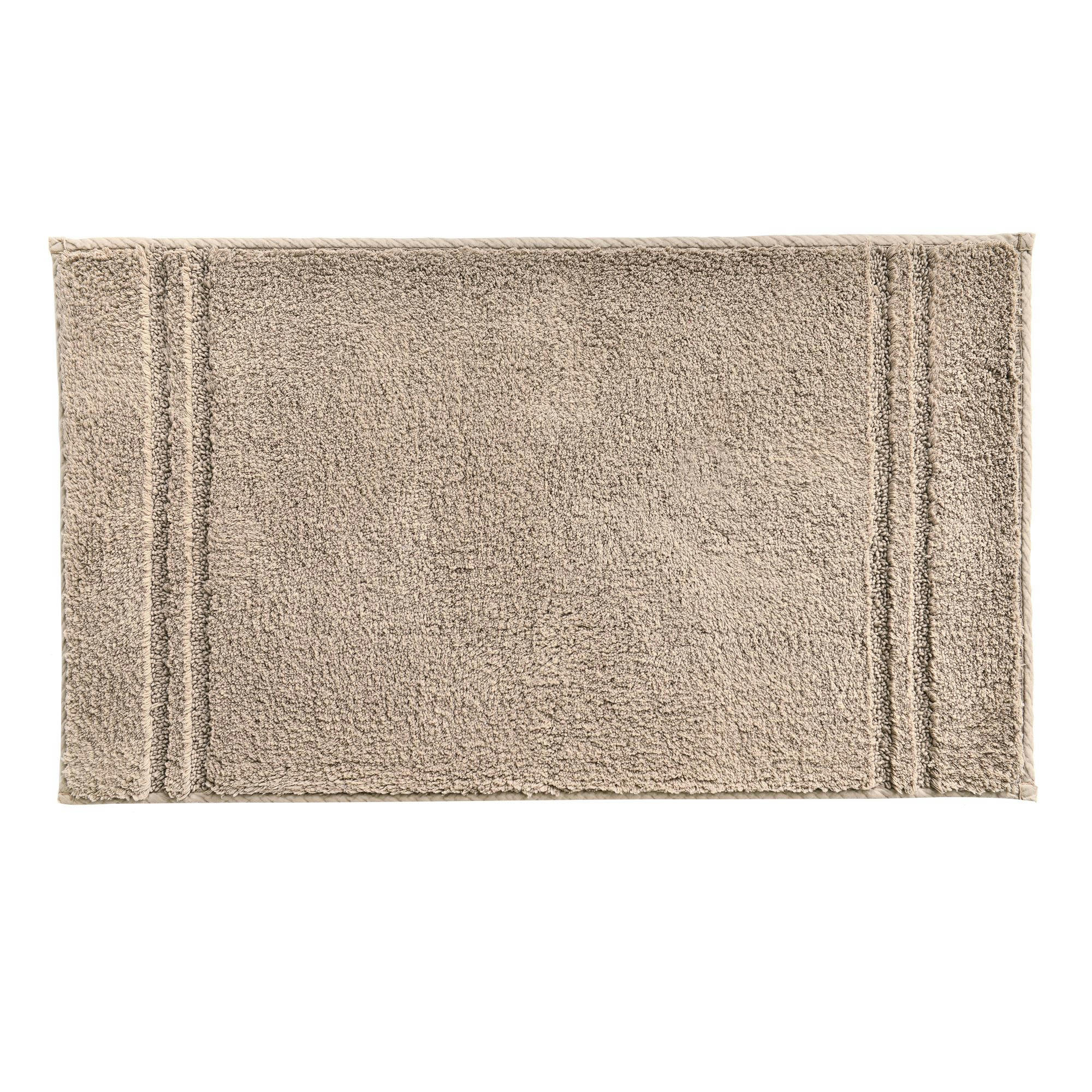 LIGNUS - Tapis de bain 50x90 beige sable en coton