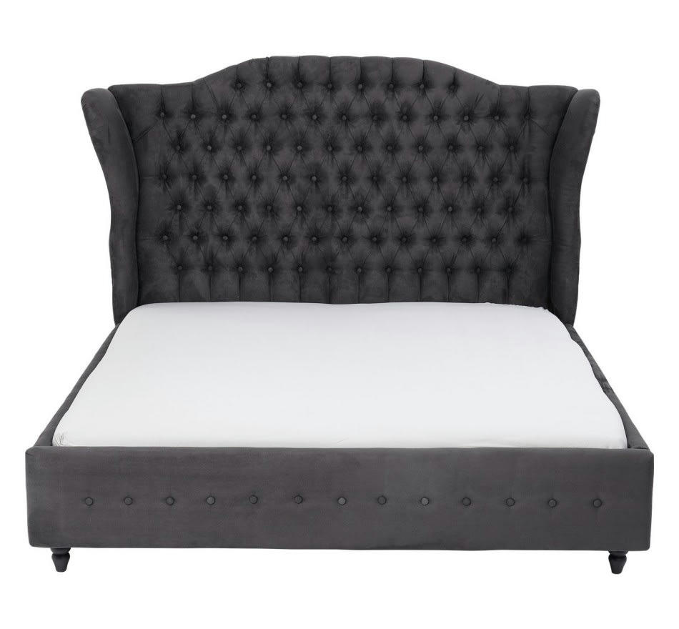 CITY SPIRIT - Lit 180x200 en velours gris