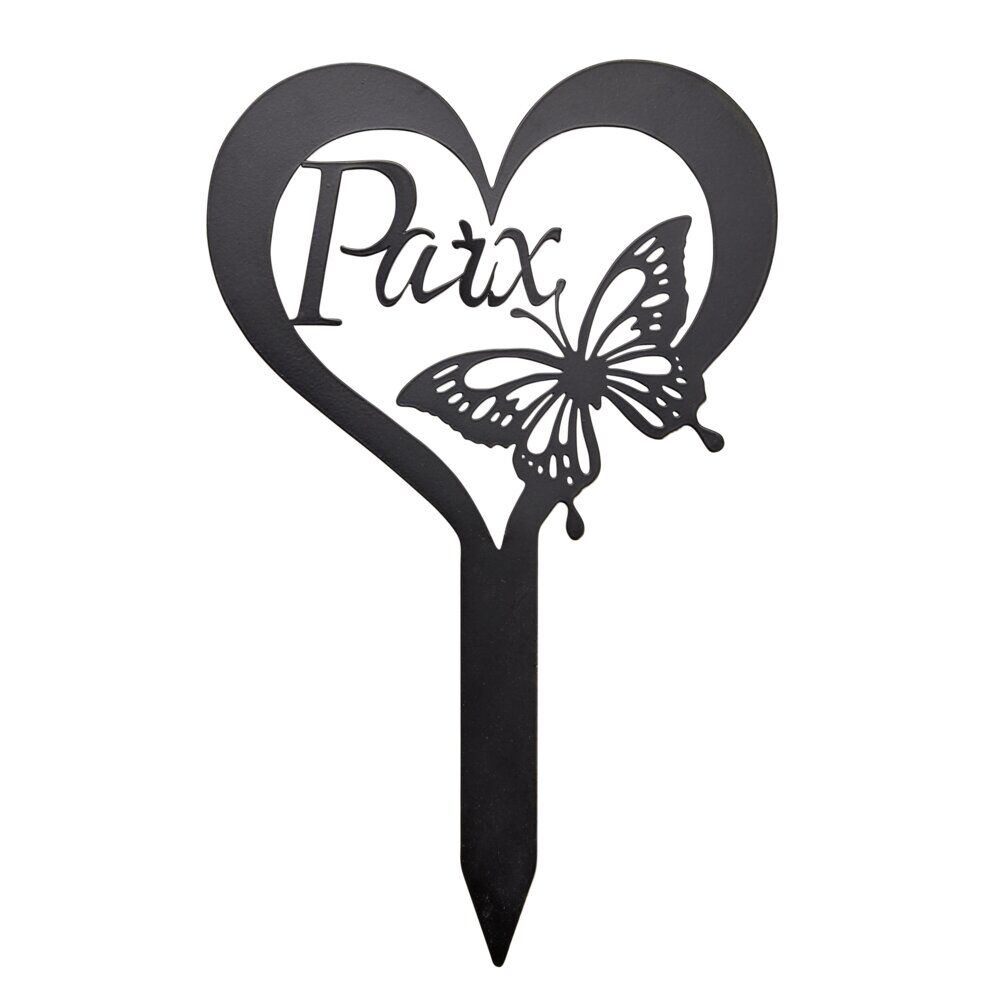 Piquet commémoratif inscription paix fer noir 19xH30cm