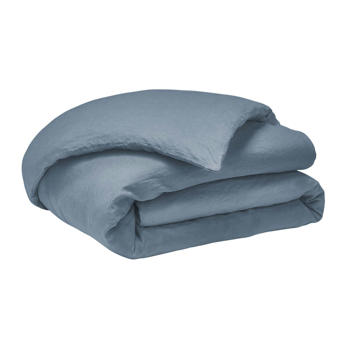 NOUVELLE VAGUE - Drap housse en lin bleu 160x200