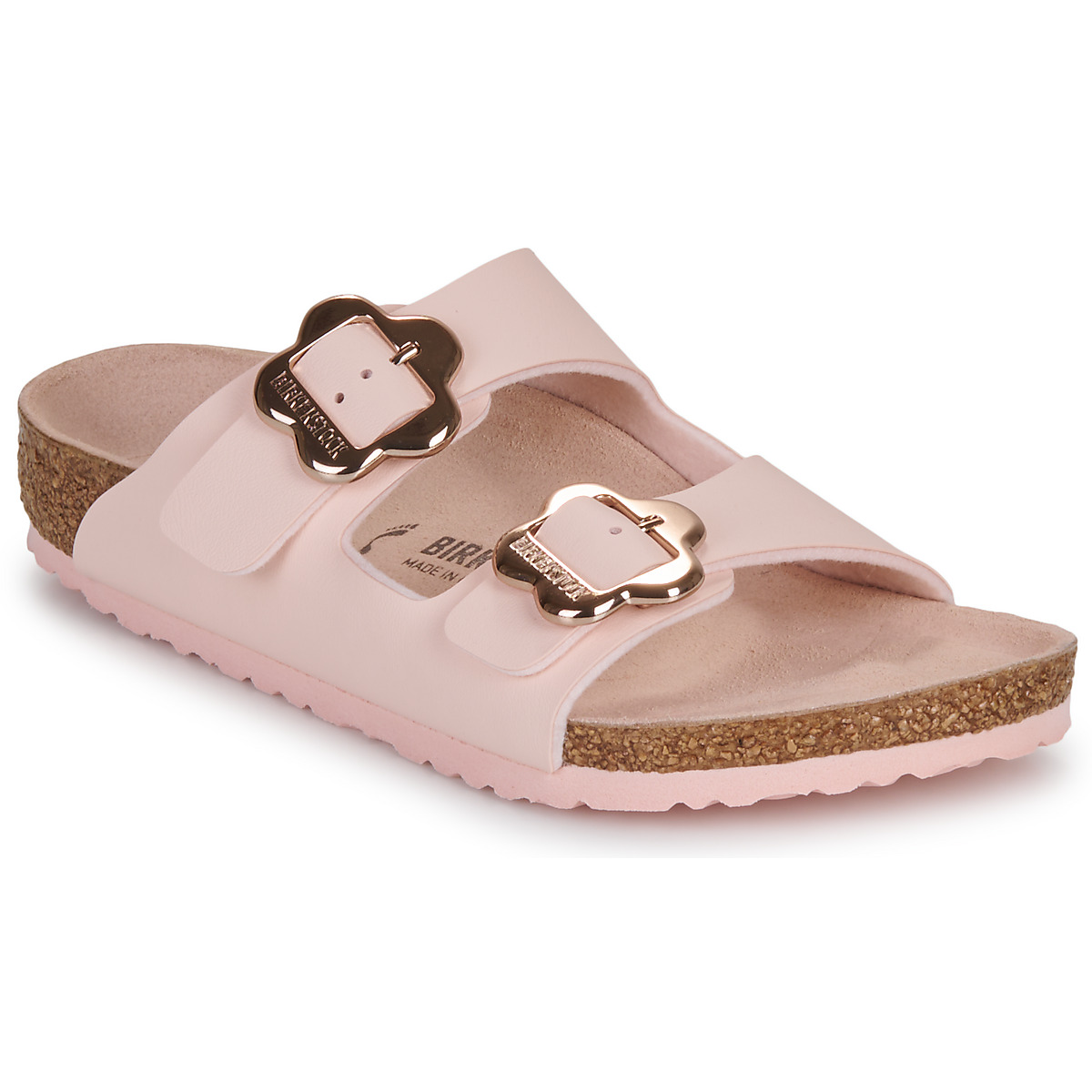 BIRKENSTOCK - Arizona Kids Flower Buckle - White / Light / Pink