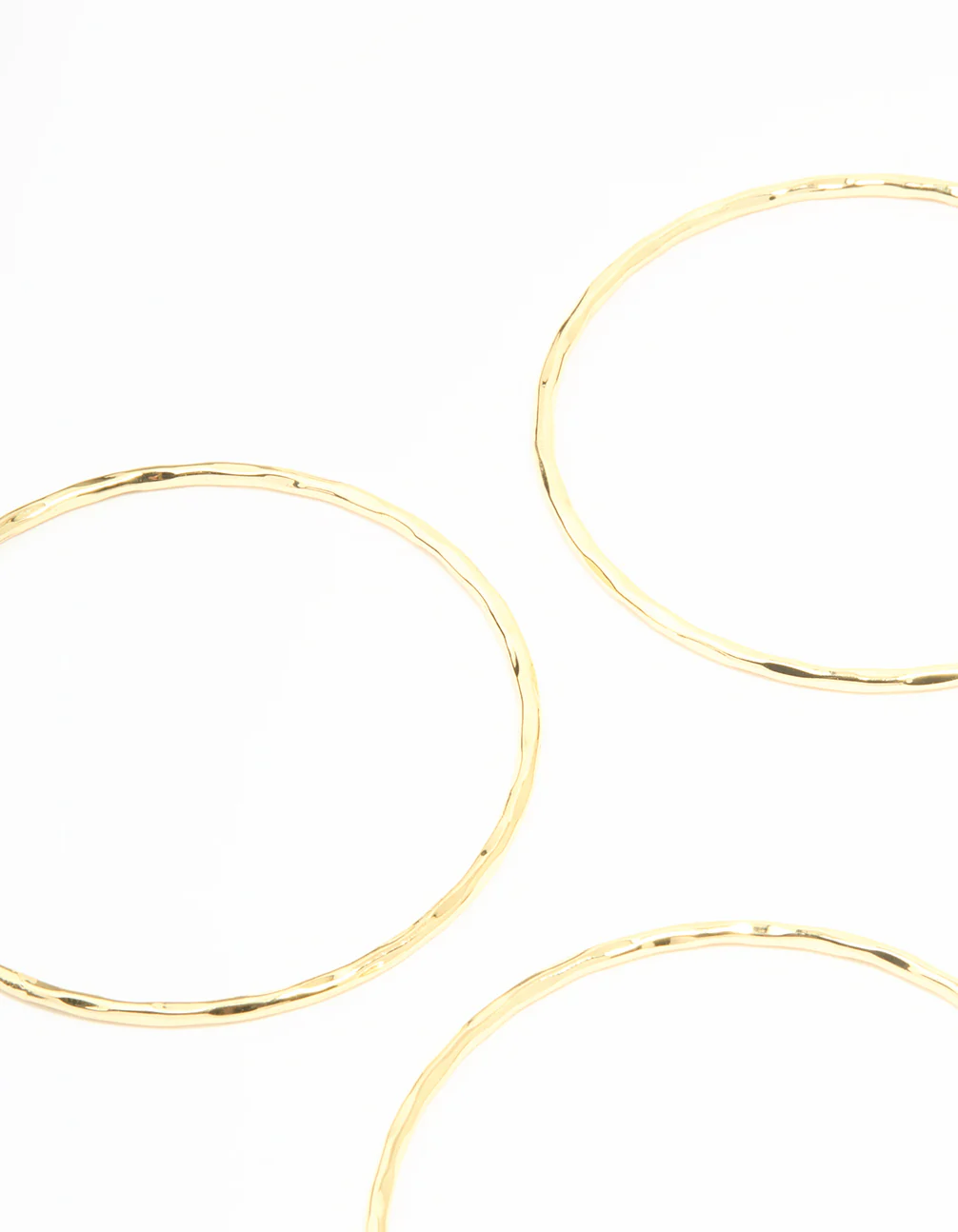Gold Plated Textured Bangles 5-Pack