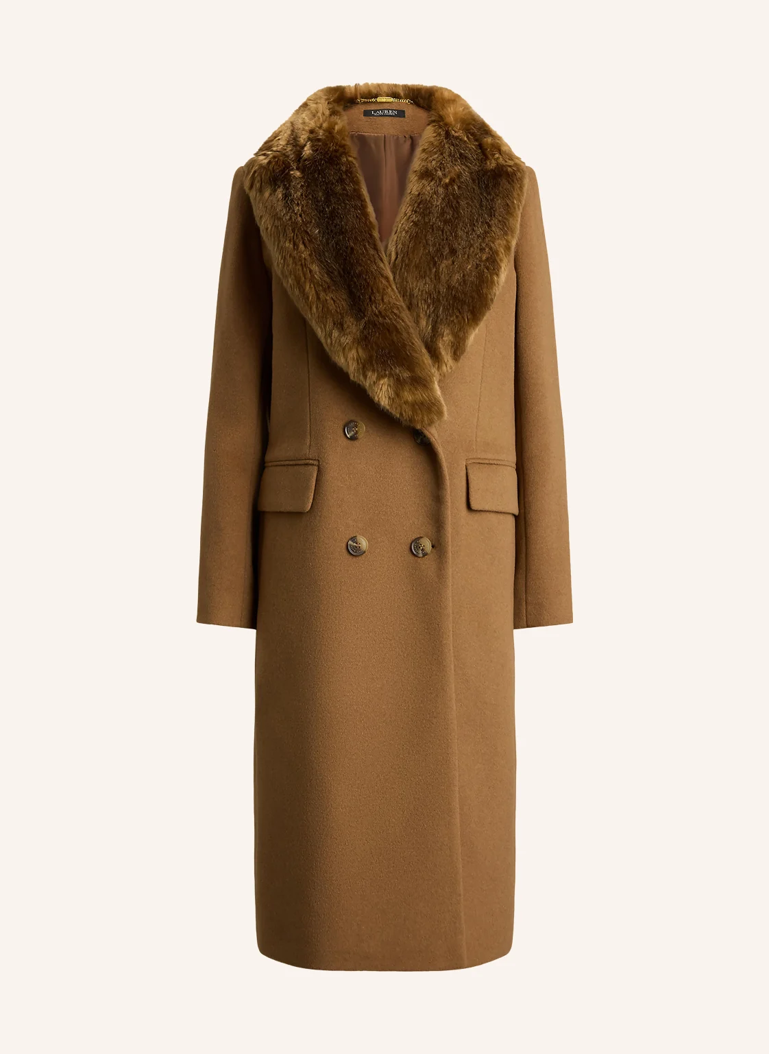 LAUREN RALPH LAUREN Mantel mit Kunstfell
