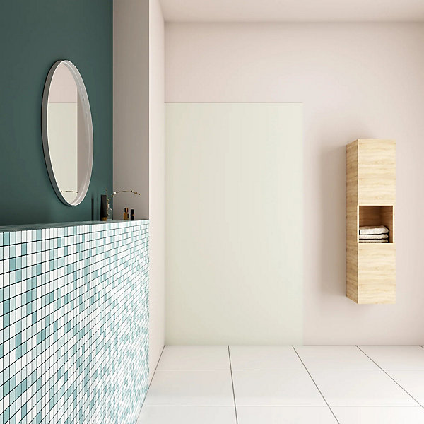 Panneau mural de douche Ivoire 90x210cm,Panneaux muraux salle de bain habillage mural aluminium,avec 2 profilés de finition