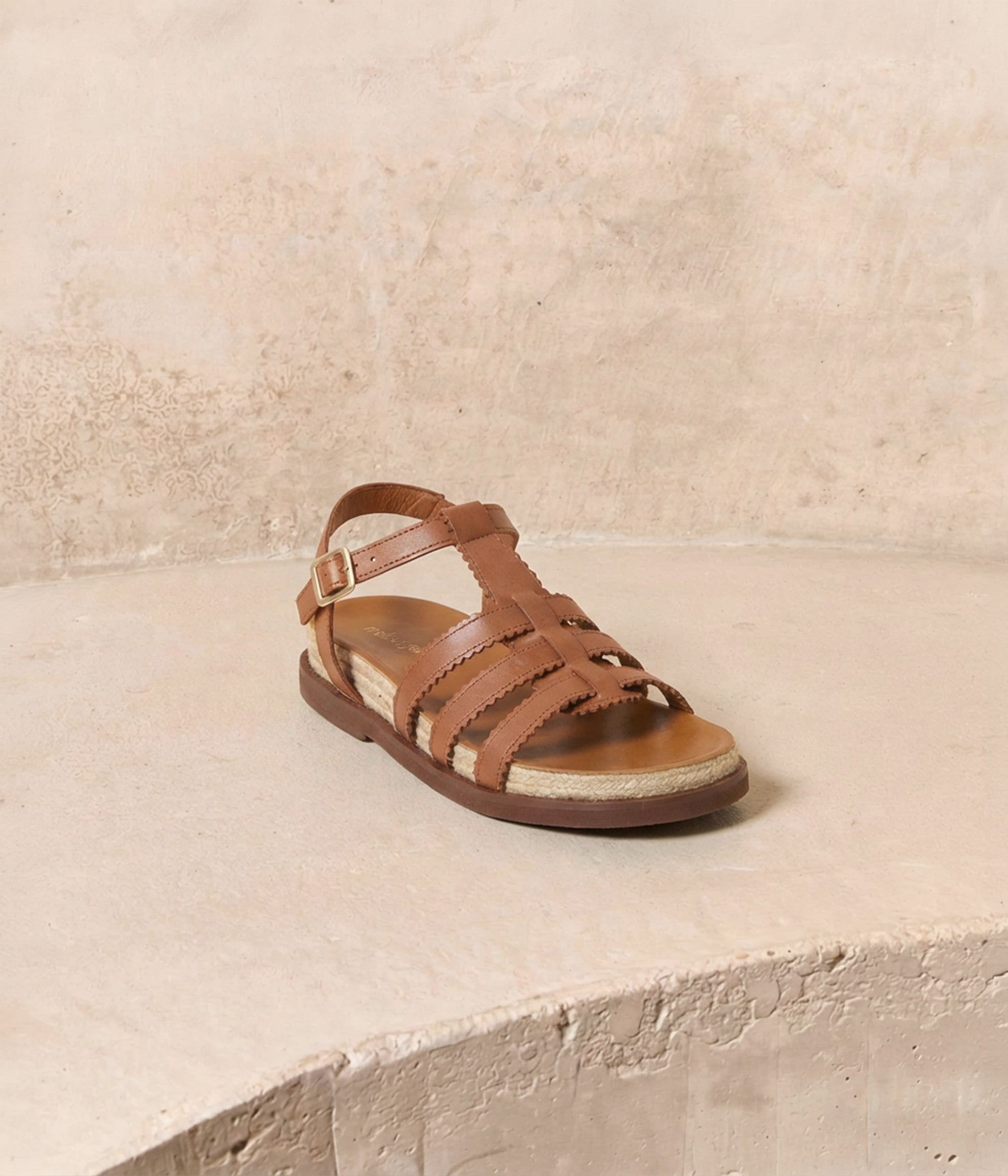 Sandales en cuir camel Feston