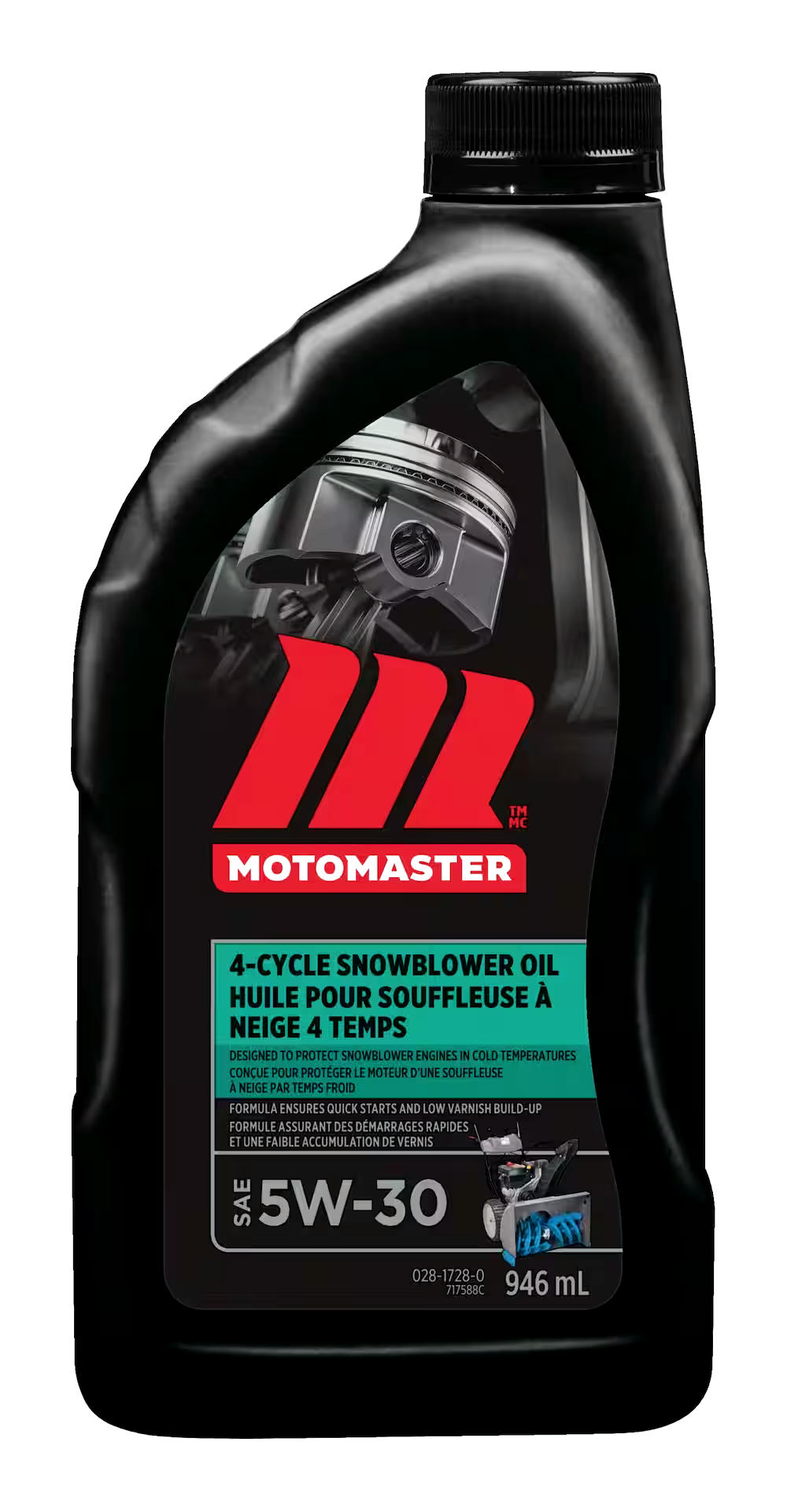 MotoMaster 4-Stroke Snowblower/Snowthrower Oil 5W30, 946-mL