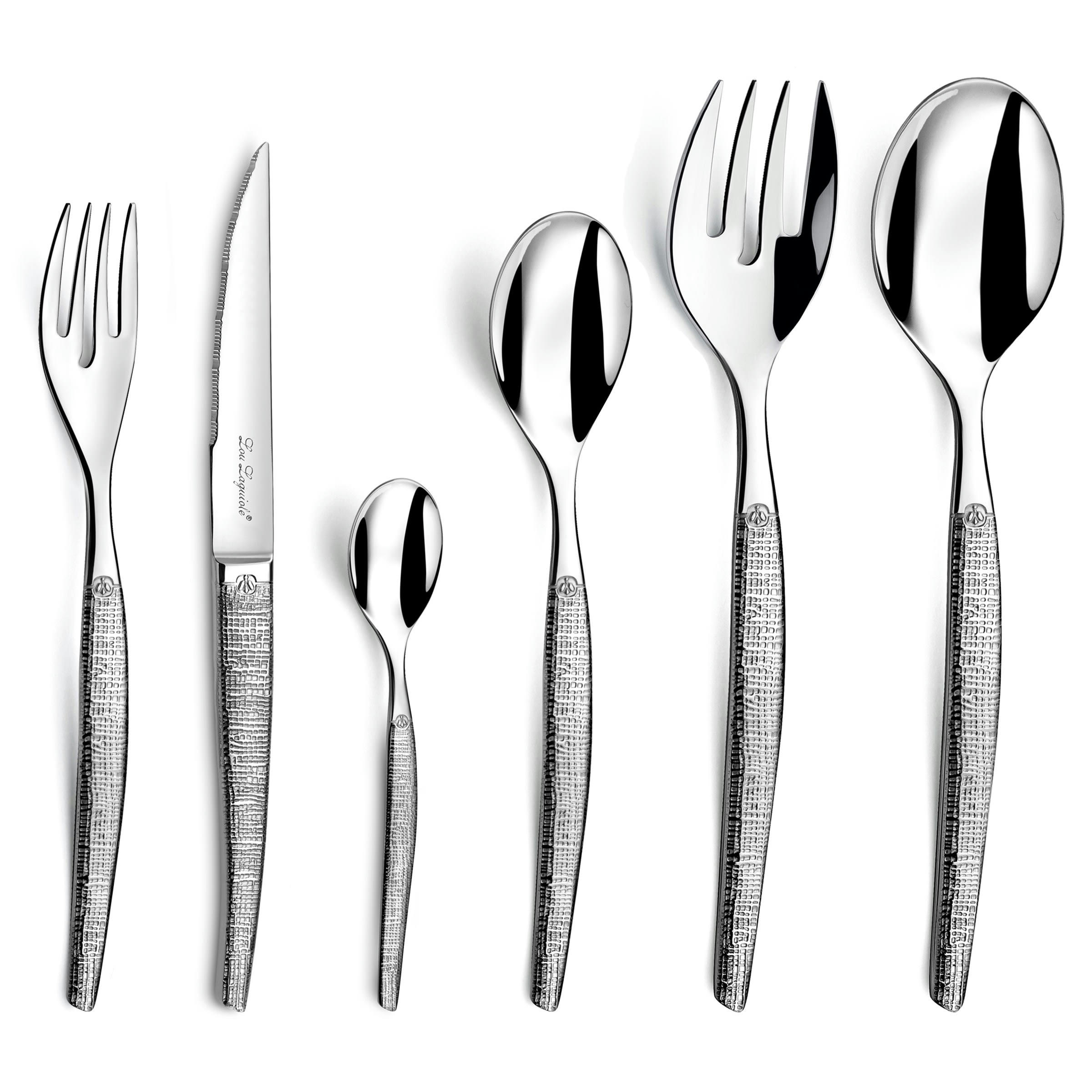 JET TEXTIL - Ménagère 50 pièces avec couteaux steak