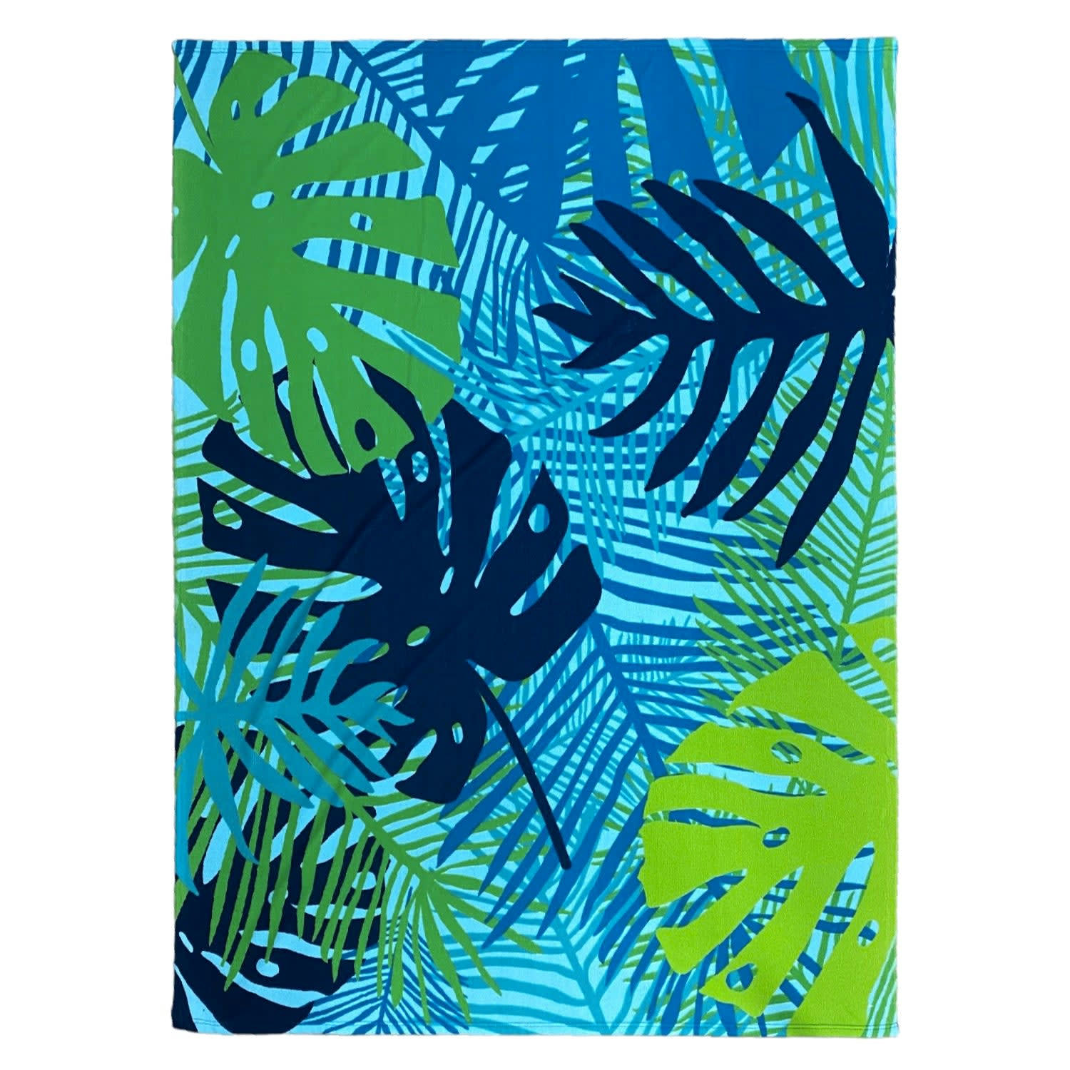 PLAGE MICROFIBRE - Serviette de plage microfibre Jungy 140x170 vert
