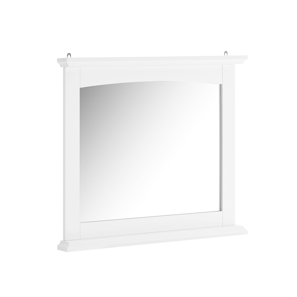 SoBuy Lustro ścienne z półką Biały 60x3.5x53.5cm BZR212-W