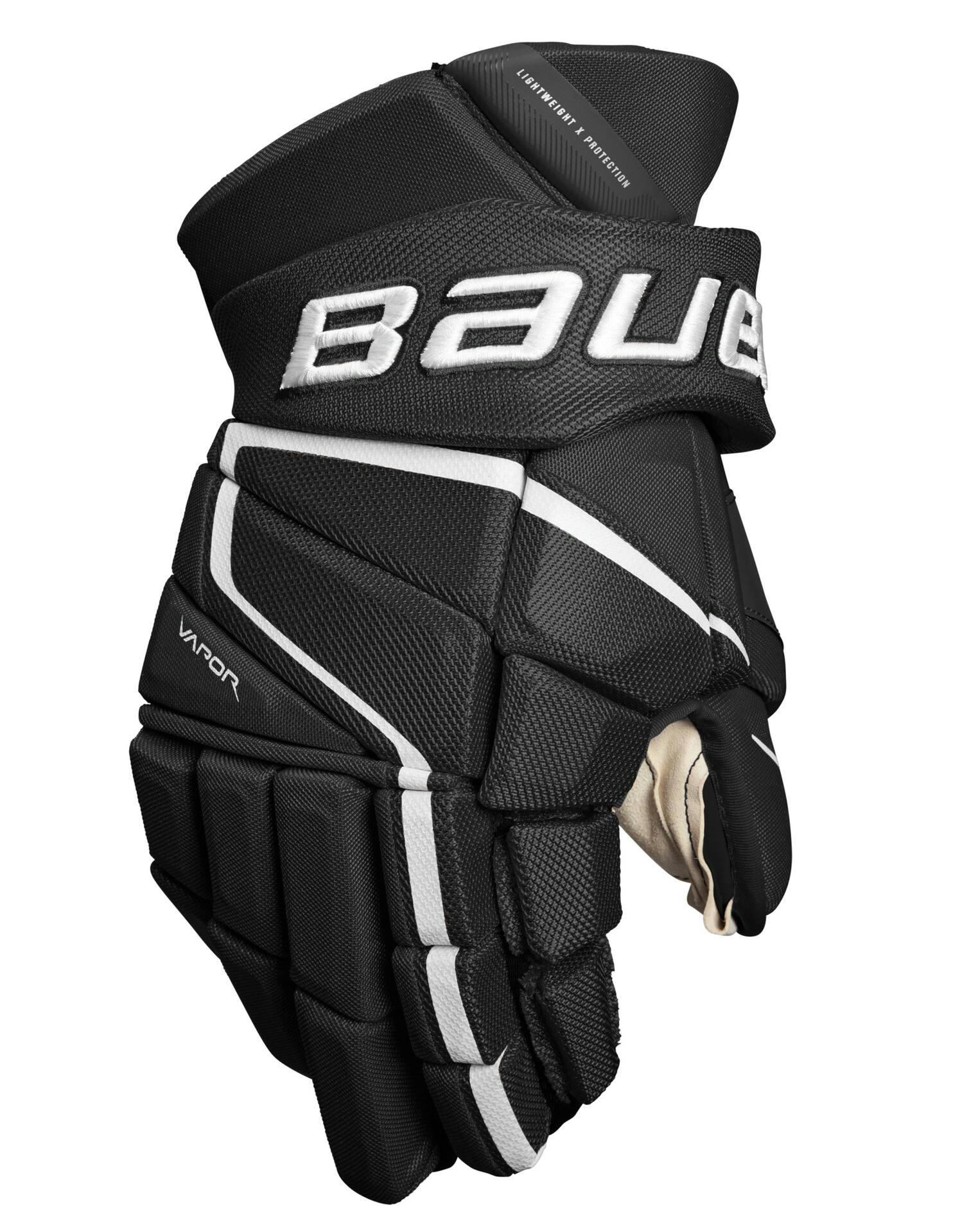 Bauer Vapor 3X Pro Hockey Gloves, Senior, Black/White
