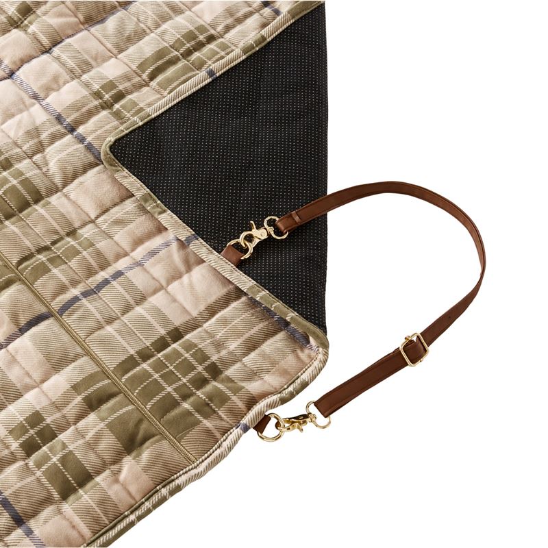 Maisy Biscuit & Forest Check Double Fold-Out Pet Bed