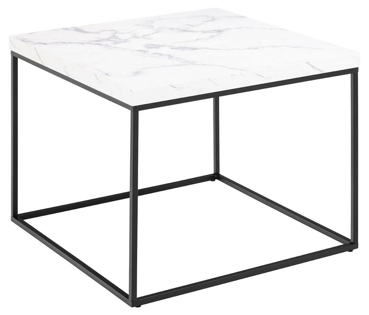 BRAM Salontafel Jolyn - 60 x 60cm - Wit Marmer Look