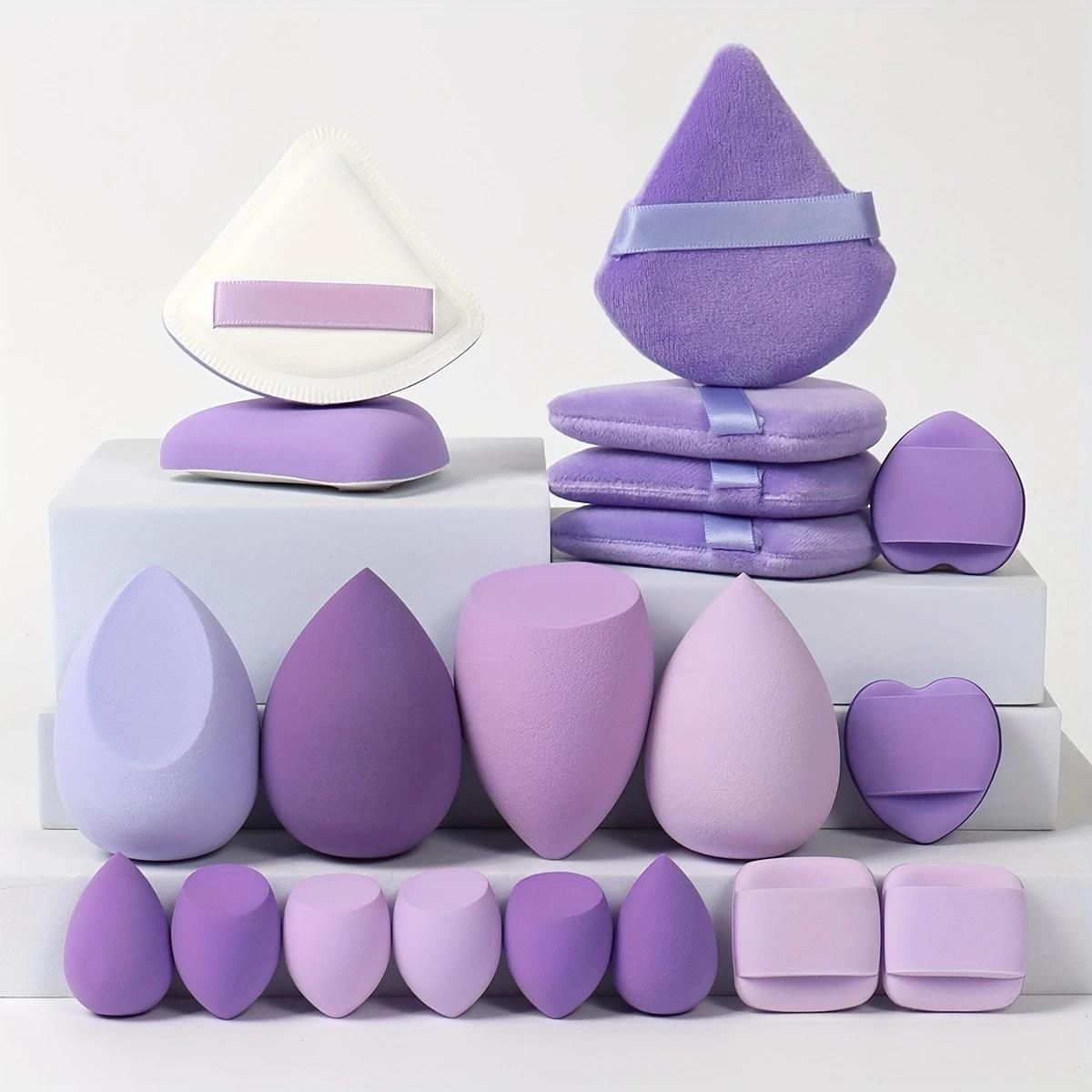 Dyzi 20-Piece Purple Makeup Kit Complete Set with Soft Brushes Beauty Blender & More