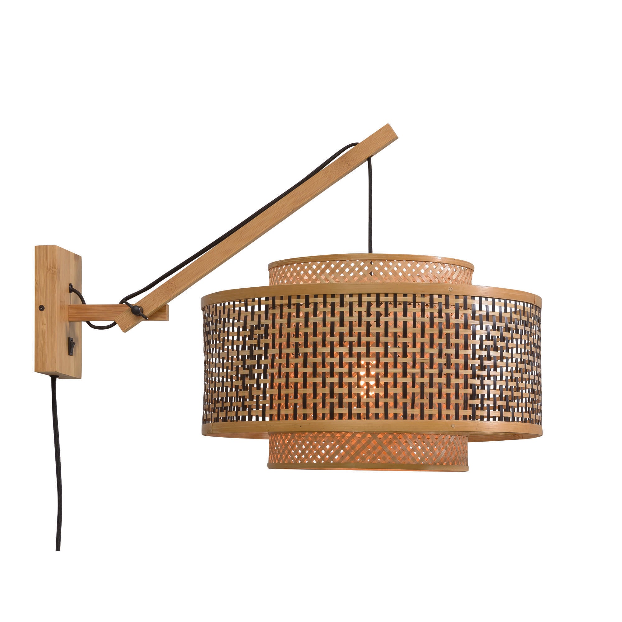 GOOD&MOJO wandlamp Andes - bruin - Ø50cm