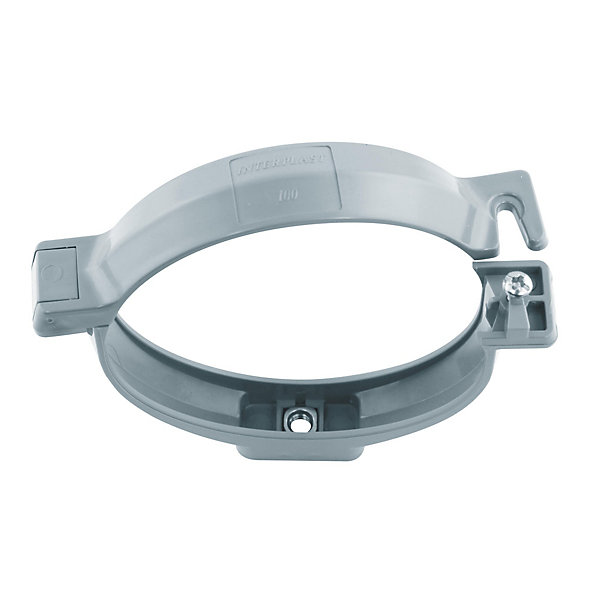 Collier de fixation à vis D.100 gris Fitt