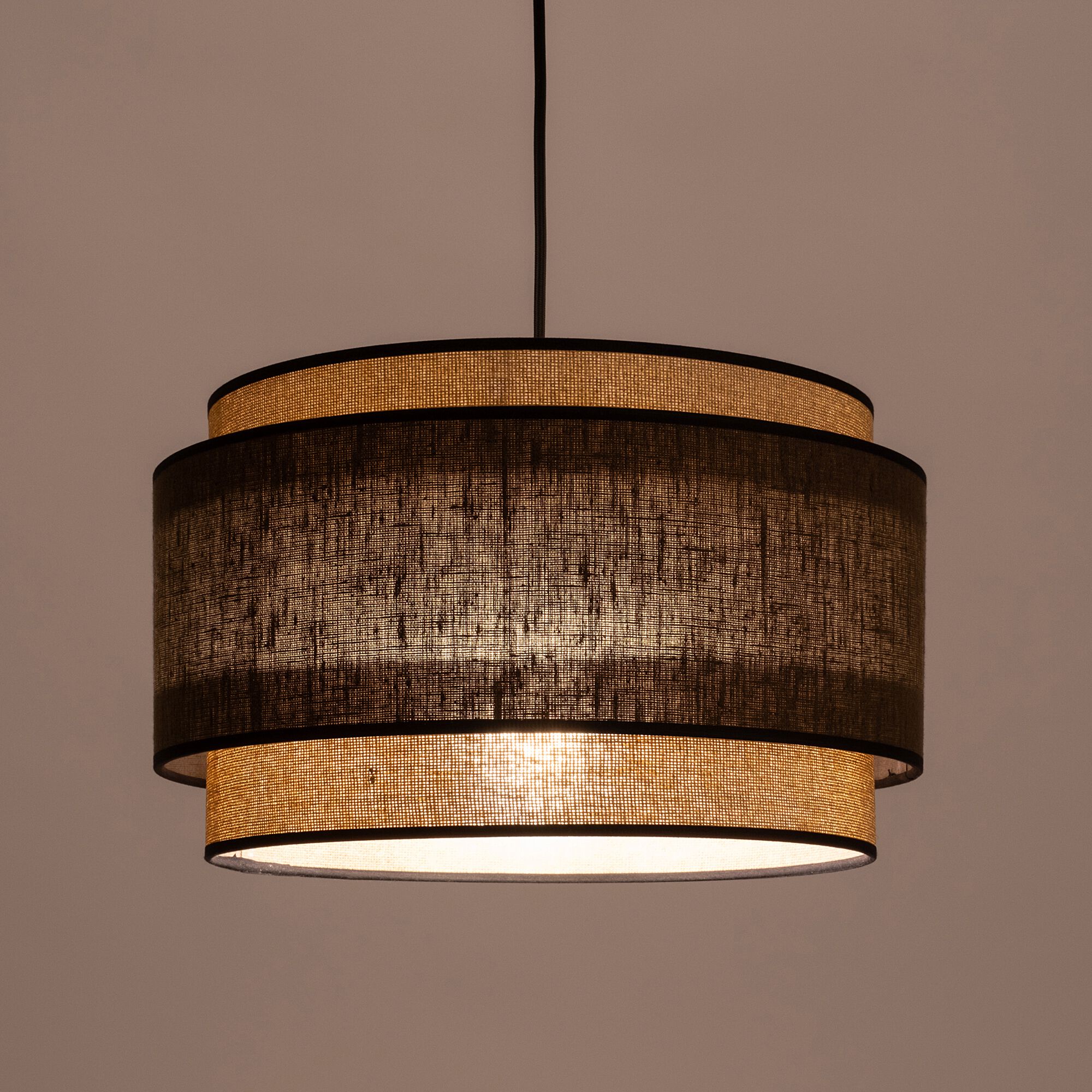 KASTELL - Abat-jour cylindrique en tissu D38cm - vert