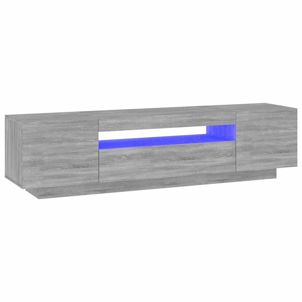Szafka TV z oświetleniem LED szary dąb sonoma 160x35x40 cm
