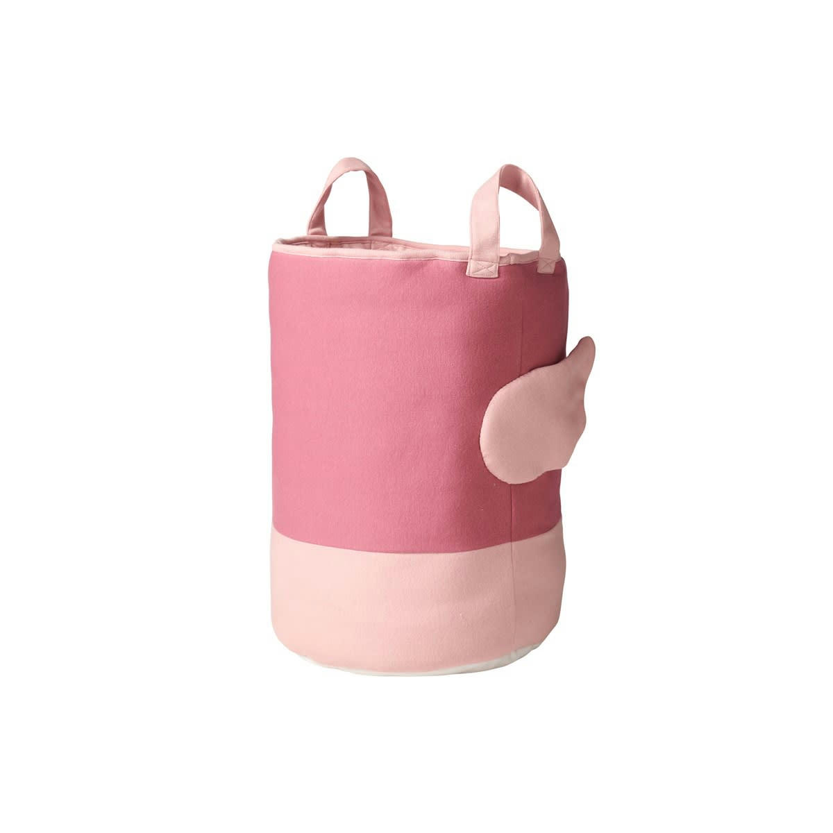 - Sac de rangement cygne coton rose 45 cm