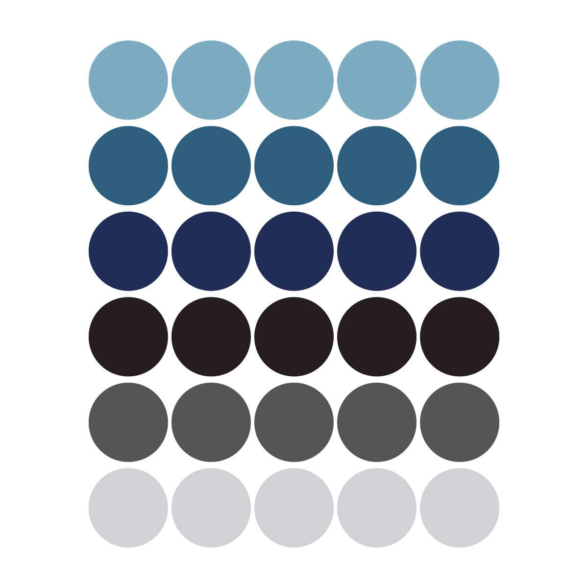 CIRCLES2 - Stickers mureaux en vinyle rondes bleu et gris