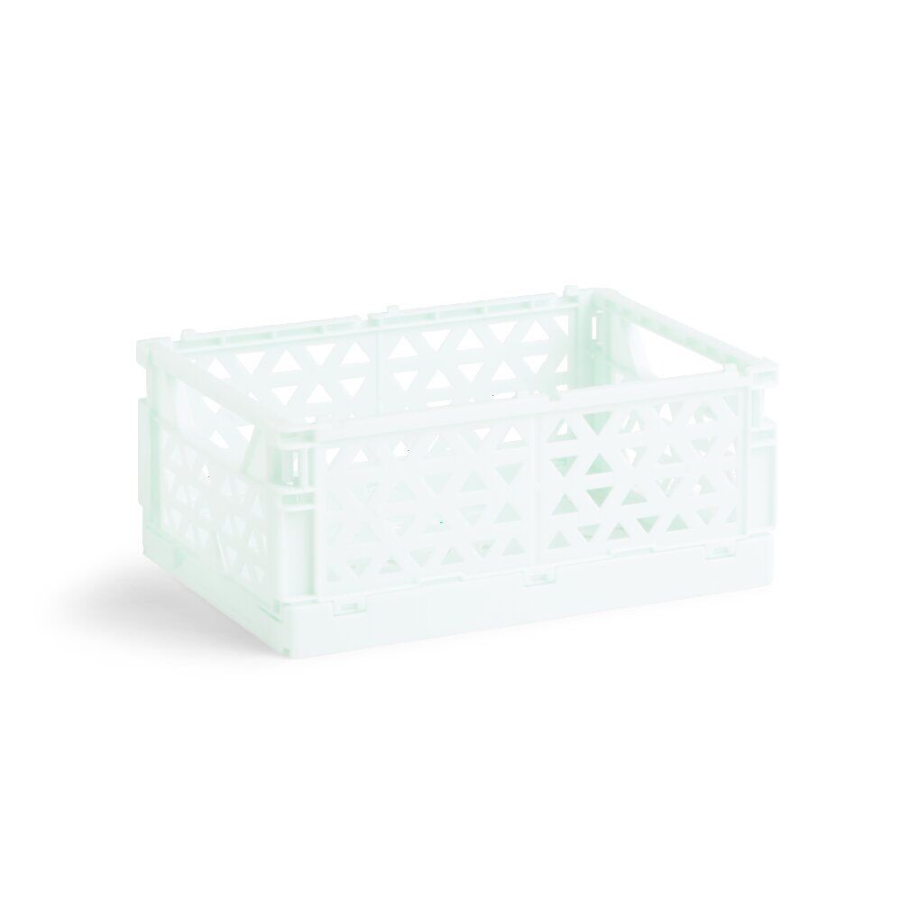 Caisse pliable polypropylène 17x12x7.5cm vert pastel