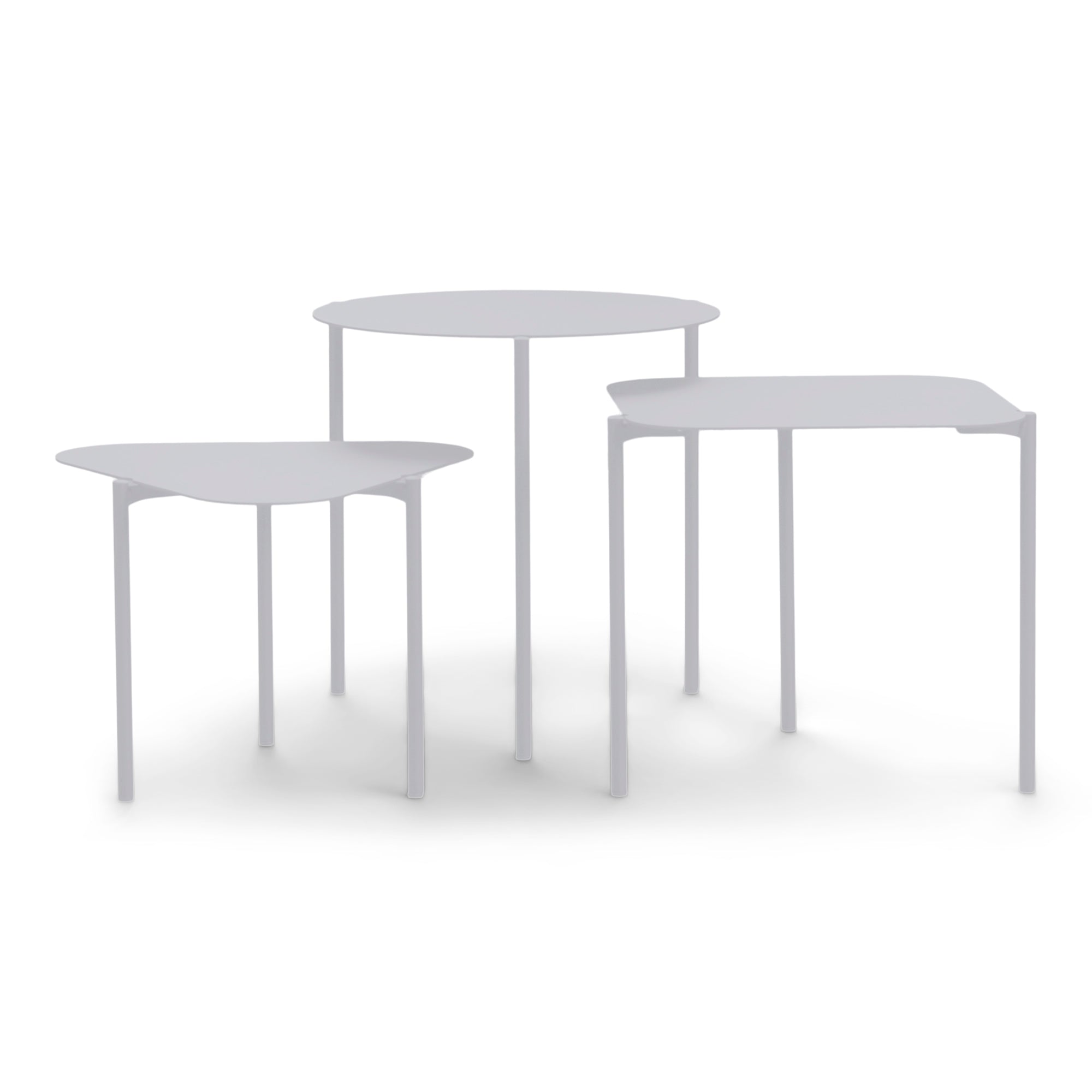 Spinder Design bijzettafel Do-Re-Mi - Grijs - Set van 3