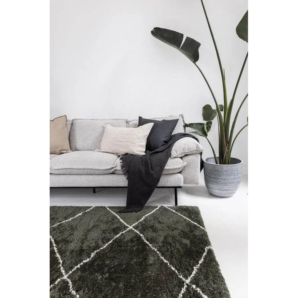 Interieur05 berber vloerkleed Nea groen/cream - 330 x 240 cm