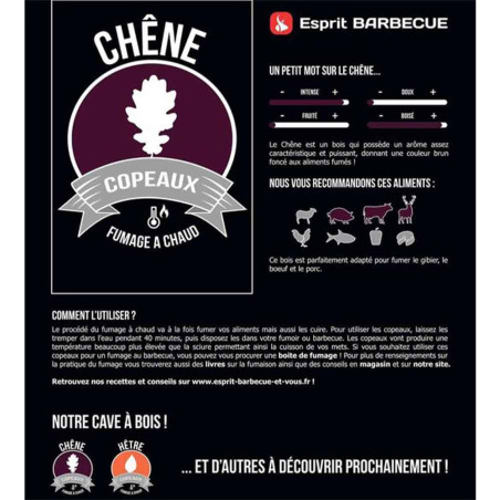 Sac de copeaux de Chêne 15 kg - Esprit Barbecue