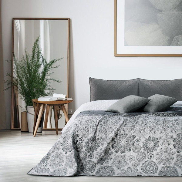 Narzuta ALAMAKOTA biała   szara 170x210 DecoKing