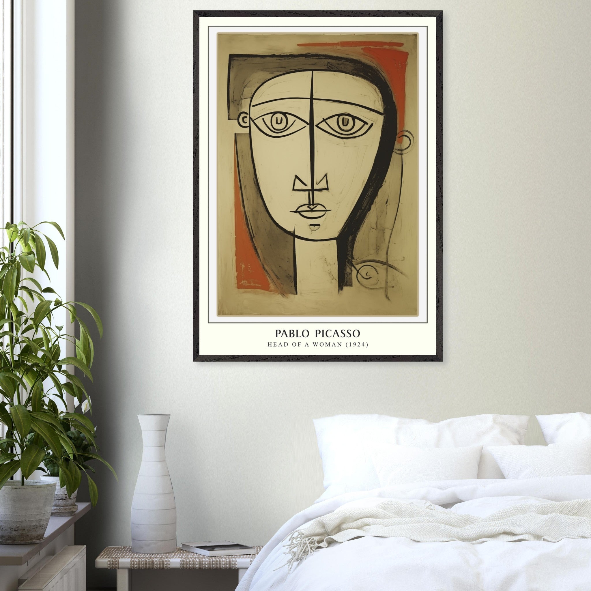 Artfulprints Poster Pablo Picasso - Head of a woman  - 70x100 cm - Bruin