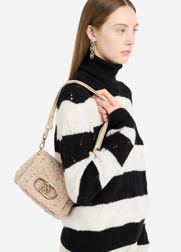 Borsa LaPuffy piccola con ricamo