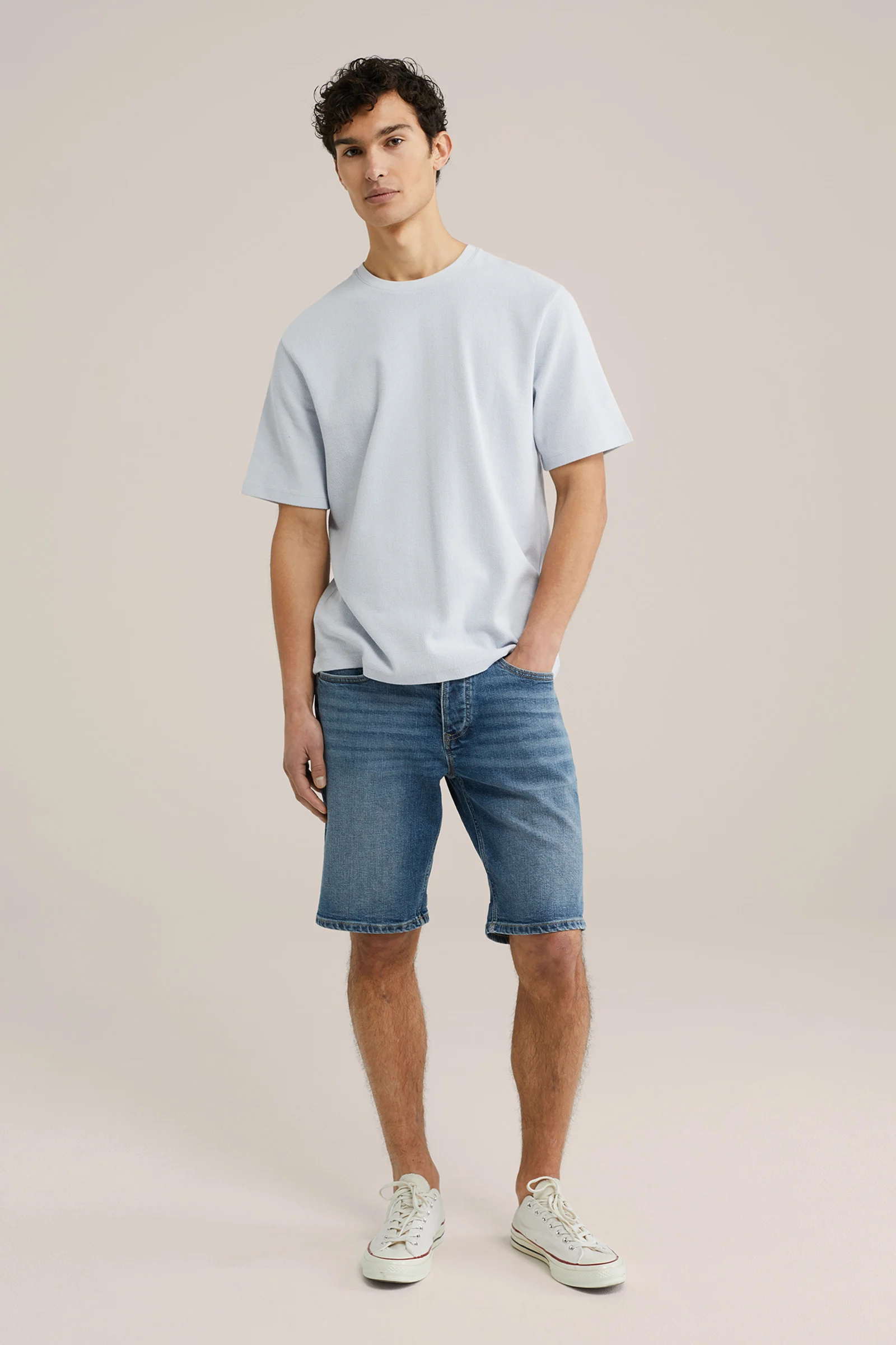 Heren Relaxed fit T-shirt met structuur