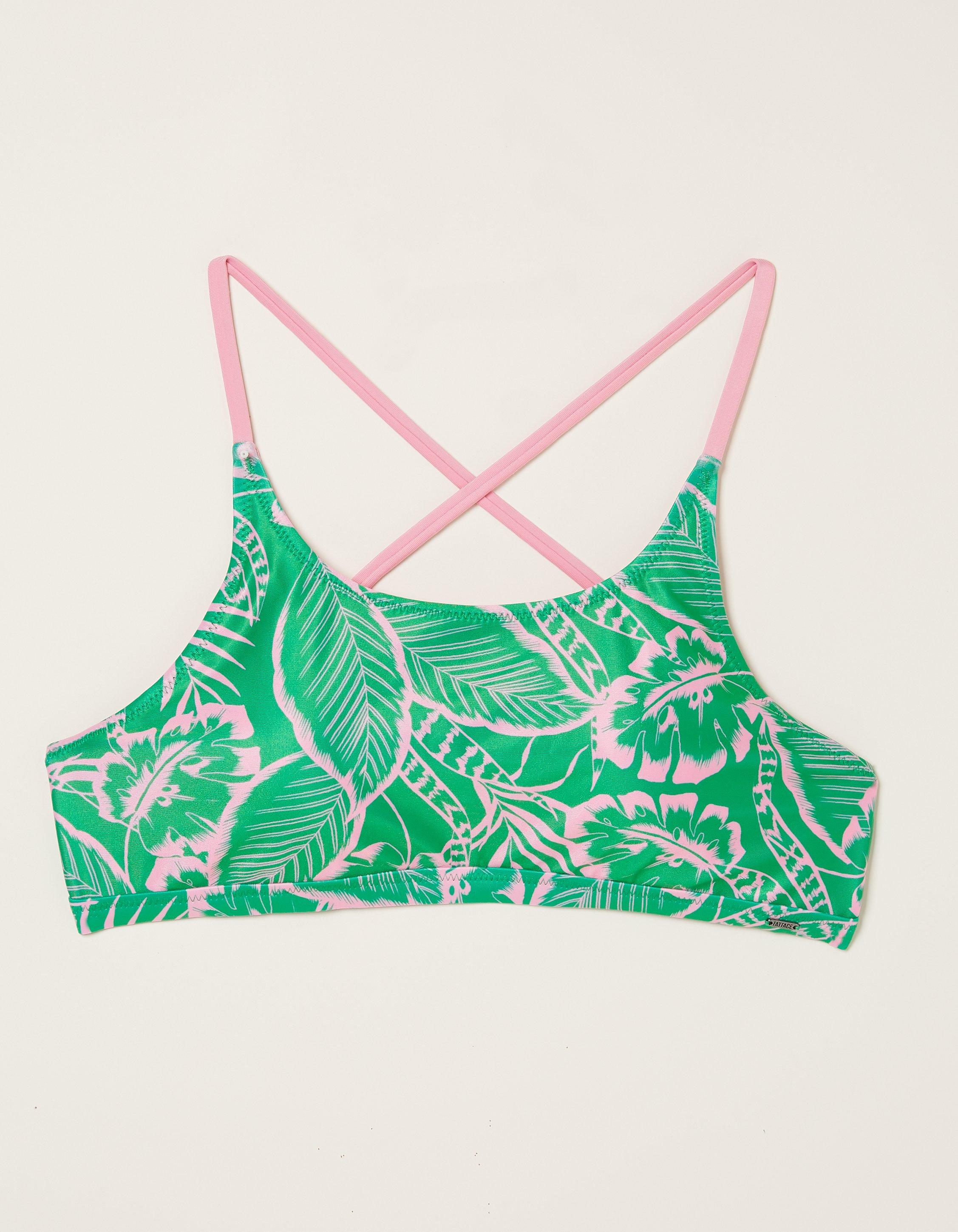 Tropical Leaves Bikini Top
