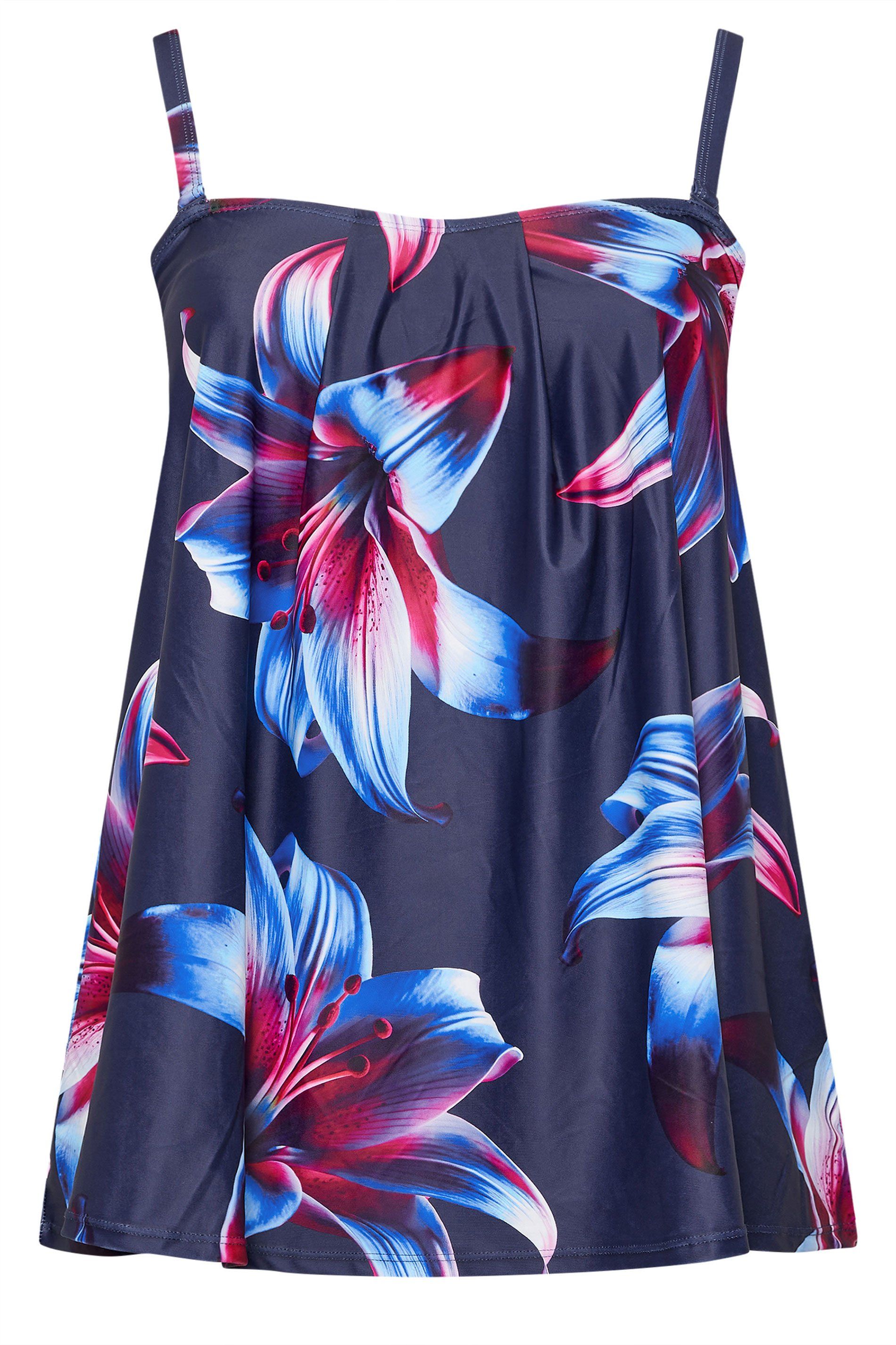 Yours Floral Print Tankini Top