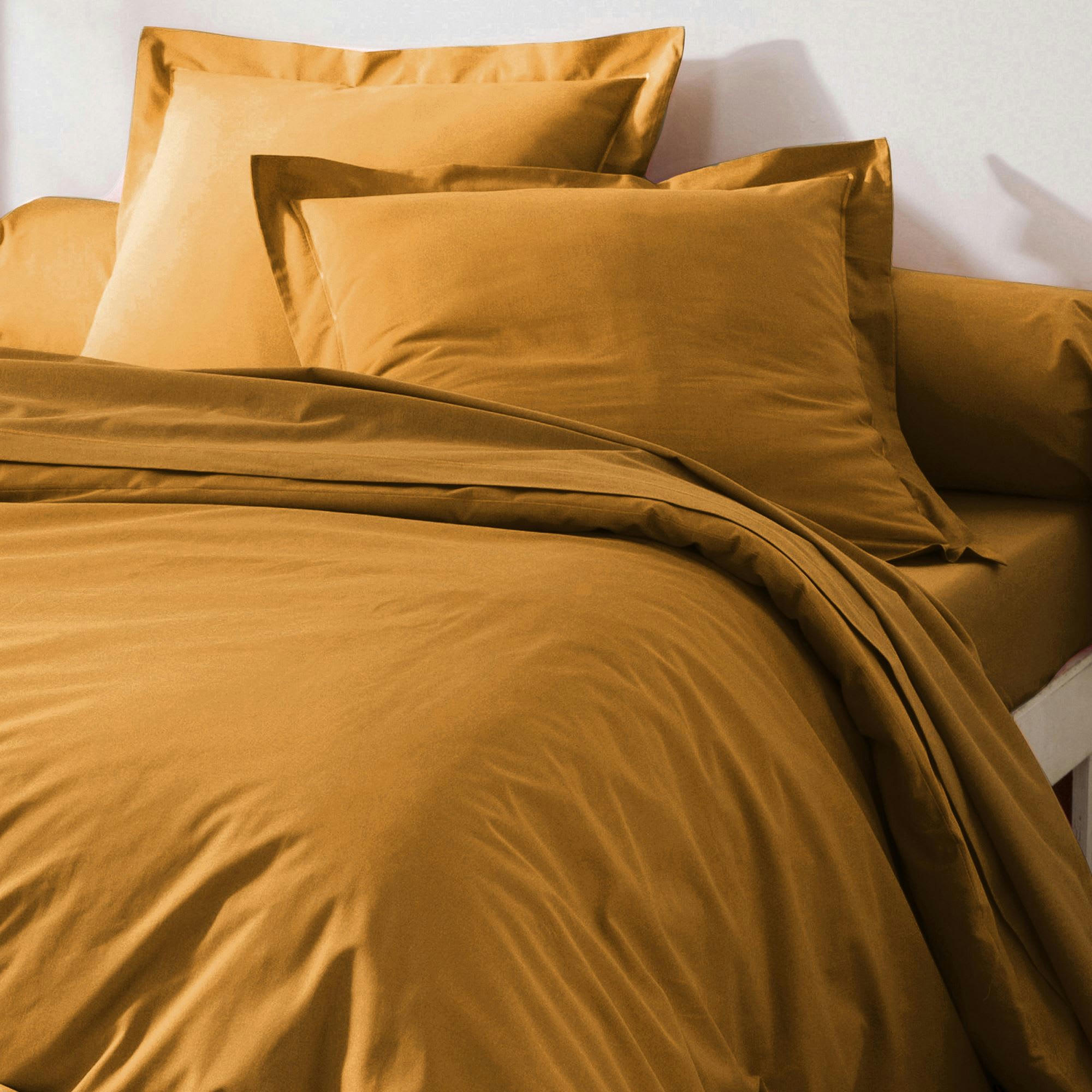 PERCALE 2015 - Housse de couette 240x220 marron bronze en coton