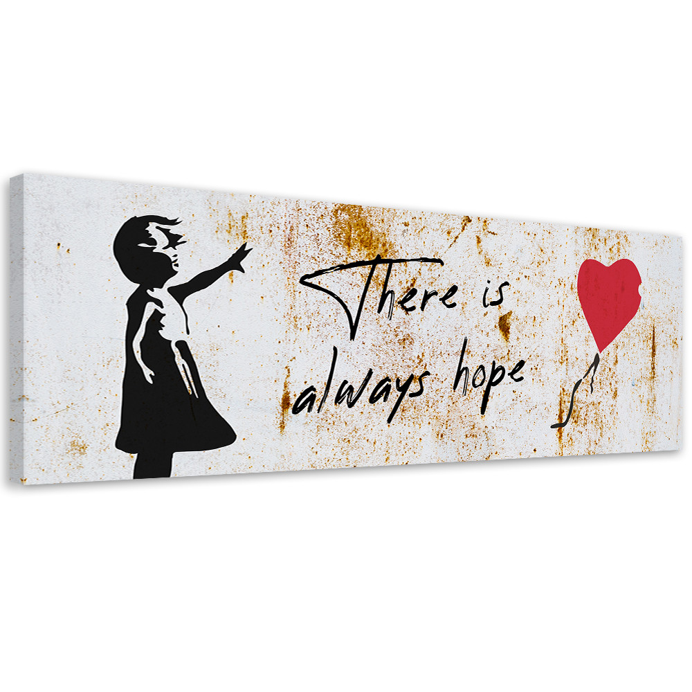 Feeby Obraz na płótnie, Banksy Dziewczynka z balonikiem 90x30