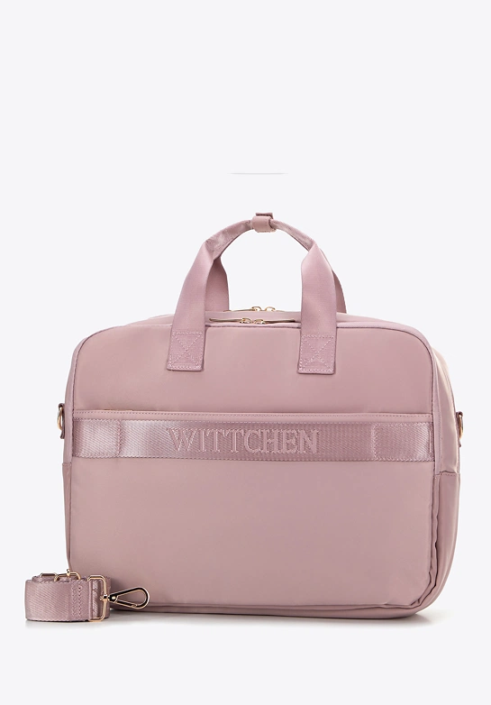 Torba na laptopa 15’’ z nylonu różowa