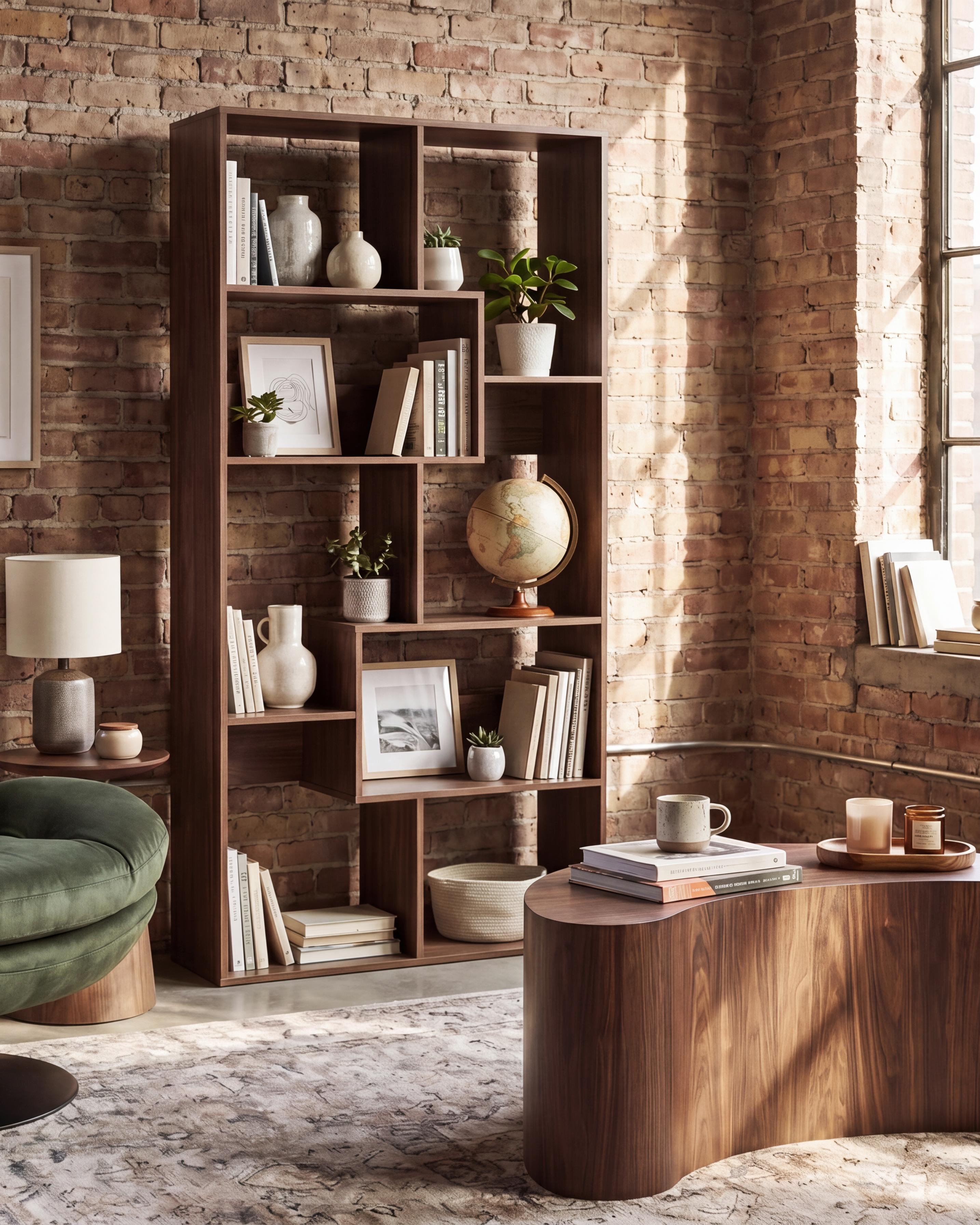 6 Tier Bookcase CHATEH 180 cm Brown