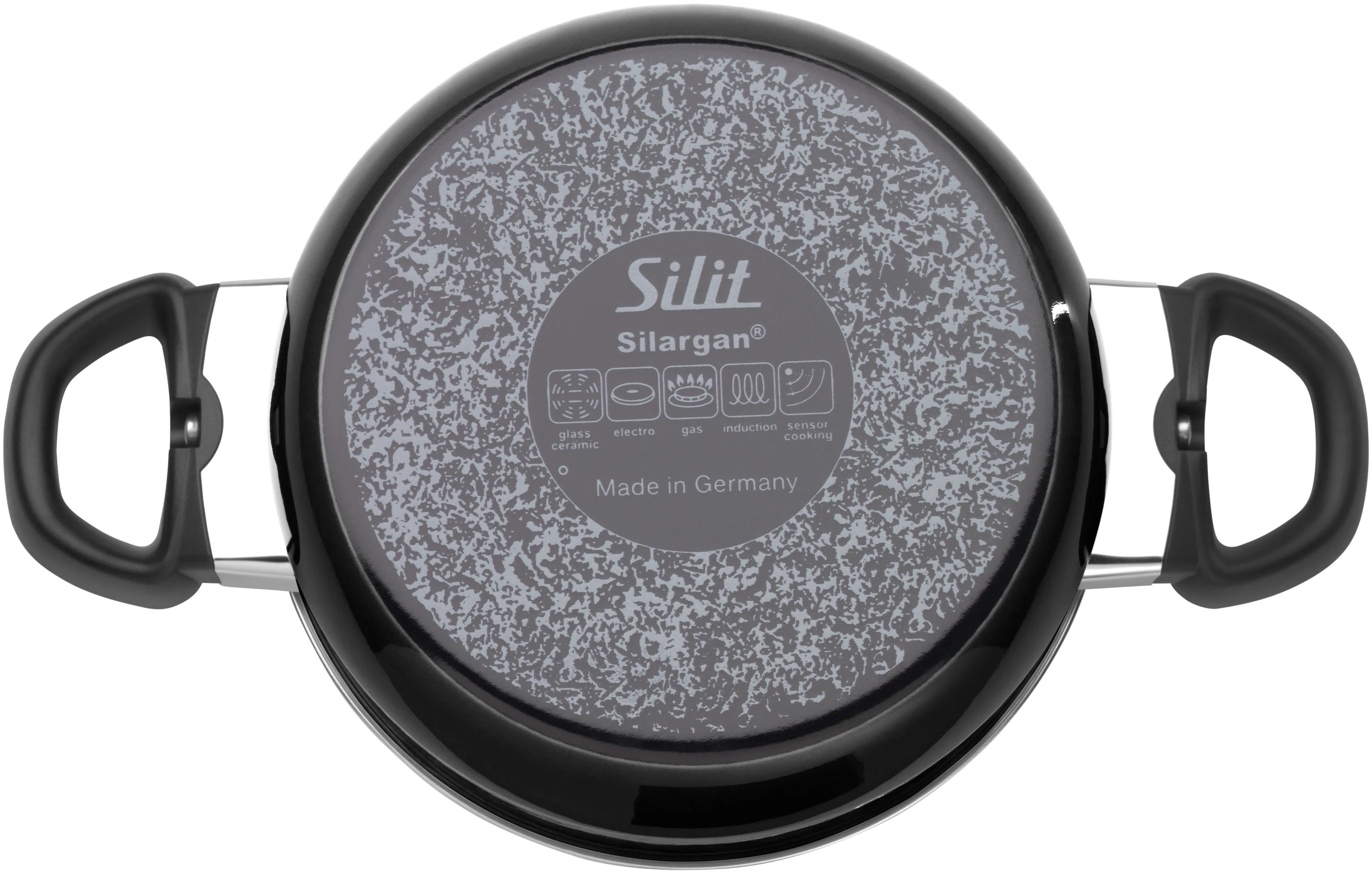 Silit Silargan Modesto Line Soup Pot 20cm with lid, Black