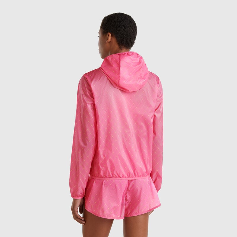 Nylon jacket with logo print